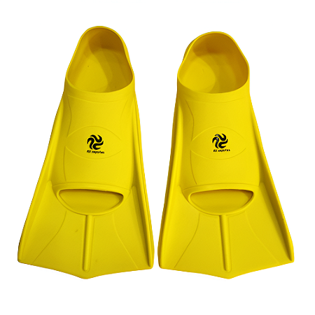 Nadadeira Curta M 36/38 Amarela Natação Silicone AX  - 816