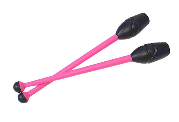 Maça Bastão Ginastica Rítmica Adaptável AX PVC Tam. 45cm 591 - PACK COM 2 PEÇAS - ROSA