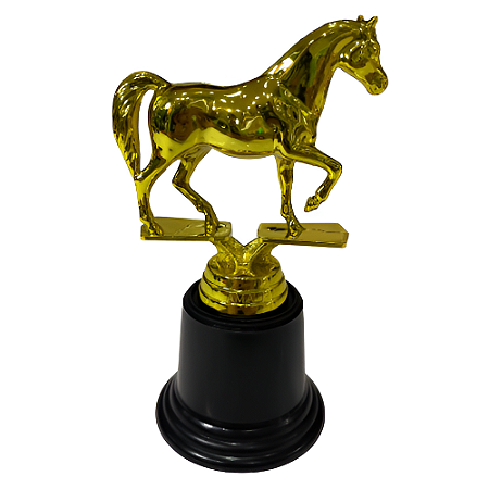 Troféu de Cavalo Equitação Hipismo Montaria 14cm BASE REDONDA AX - 830