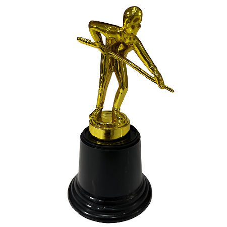 Troféu de Sinuca Bilhar 14cm BASE REDONDA  AX - 824