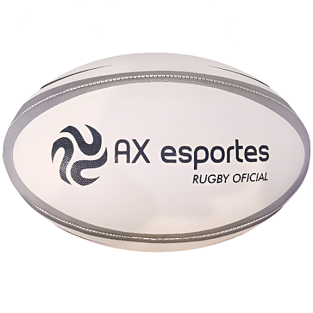 Bola Rugby Branca Adulto Oficial Com Costura AX - 709