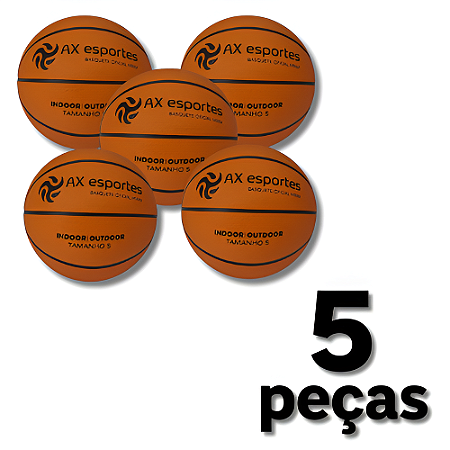 Bola Basquete AX Mirim Infantil TAM 5 Oficial PROMO 701 - PACK COM 5 PEÇAS