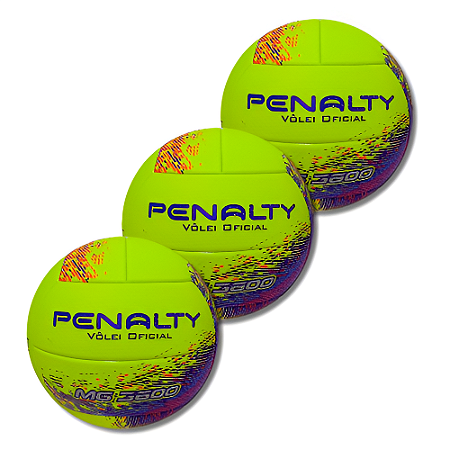 Bola Vôlei Penalty MG 3600 XXI - PACK COM 3 PEÇAS