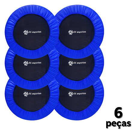 Trampolim Mini Cama Elástica Com Molas e Capa 92cm AX - 899 - PACK COM 6 PEÇAS