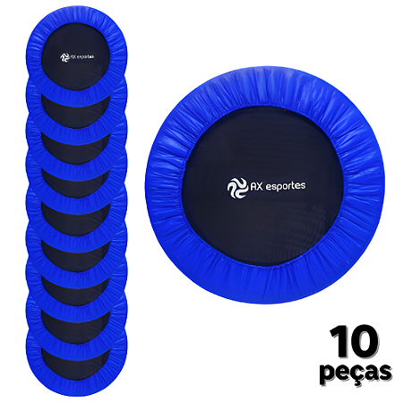 Trampolim Mini Cama Elástica Com Molas e Capa 92cm AX - 899 - PACKCOM 10 PEÇAS