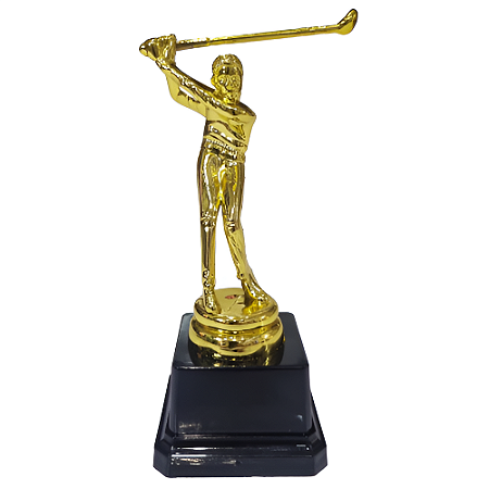 Troféu de Golf 1º Lugar 18cm Base Quadrada AX - 842