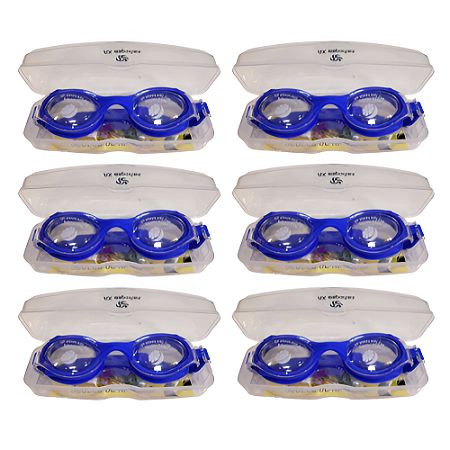 Óculos AX Natação Silicone Advanced Infantil Azul c/ Estojo PROMO - 866 - PACK COM 6