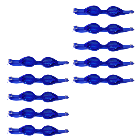 Óculos Natação Adulto AX Silicone Azul com Estojo PROMO - 869 - PACK COM 10