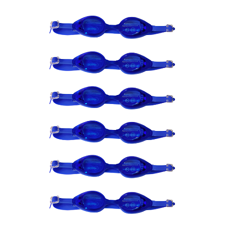 Óculos Natação Adulto AX Silicone Azul com Estojo PROMO - 869 - PACK COM 6