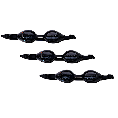 Óculos Natação Adulto AX Silicone Preto com Estojo PROMO - 869 - PACK COM 3