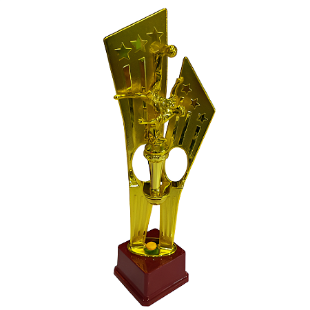 Troféu FUTEBOL/GOL DE BICICLETA 42cm 3 Estrelas AX Esportes 534 - EXCLUSIVIDADE