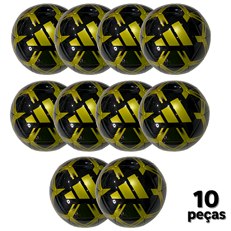 Bola Futebol Campo ADIDAS STARLANCER - PRETA/DOURADA - PACK COM 10 PÇS