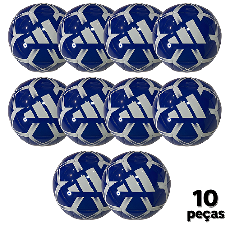 Bola Futebol Campo ADIDAS STARLANCER - AZUL/BRANCA - PACK COM 10 PÇS