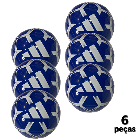 Bola Futebol Campo  ADIDAS STARLANCER - AZUL/BRANCA - PACK COM 6 PÇS