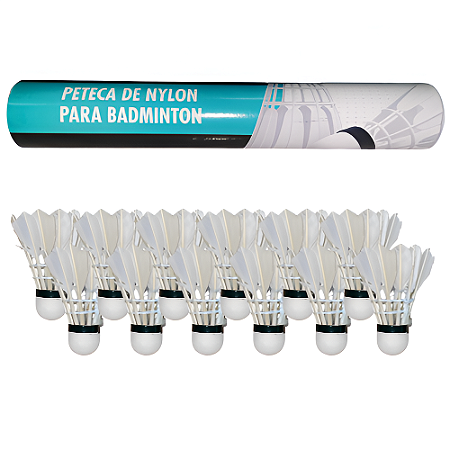 Peteca Badminton Com 12 Pçs CY Pena de Ganso - 37208