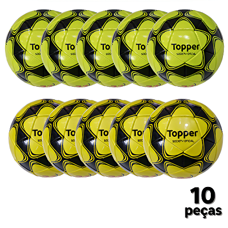 Bola Futebol SOCIETY Topper Oficial 22 Com Costura PROMO - PACK COM 10