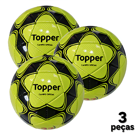 Bola Futebol CAMPO Topper Oficial 22 Com Costura PROMO - PACK COM 3