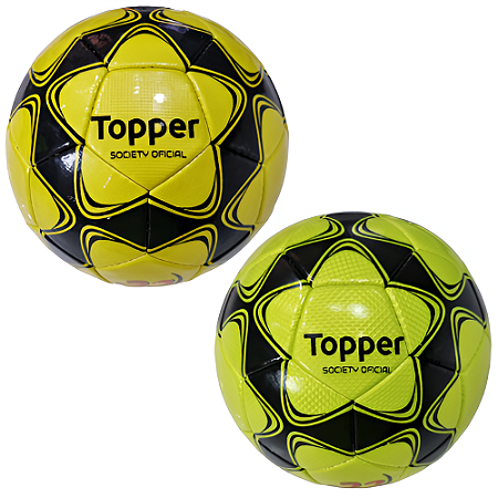 Bola Futebol SOCIETY Topper Oficial 22 Com Costura PROMO