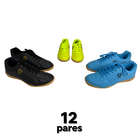 Chuteira Salão/Campo/Society Tam. 33 ao 41 AX PROMO - PACK 12 PARES