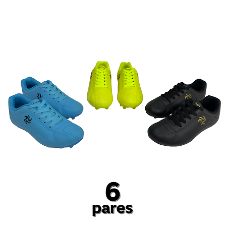 Chuteira Salão/Campo/Society Tam. 33 ao 41 AX PROMO - PACK 6 PARES