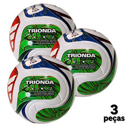 Bola Adidas SOCIETY  LEAGUE STREET Trionda WC - PACK COM 3 PEÇAS