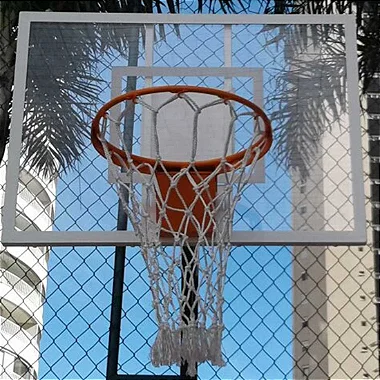 Tabela de Basquete Acrílico 10mm 1.80 X 1.20 Oficial C/ Aro Flexivel e  Rede - PÇ