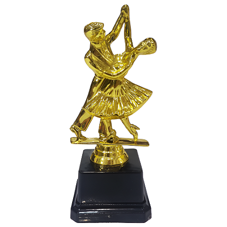 Troféu de Dança Casal 1º Lugar 18cm Base Quadrada AX - 826