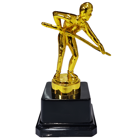 Troféu de Sinuca Bilhar 2º Lugar 14cm Base Quadrada AX - 824