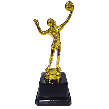 Troféu de Volei 1º Lugar 18,5cm Base Quadrada AX - 840