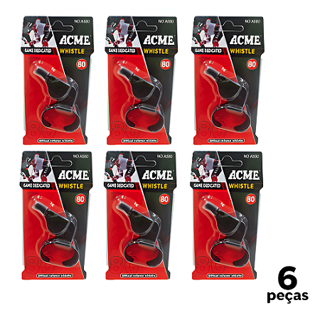 Apito 80 Dedal Preto AX Acme Whistle A580 - 746 - PACK COM 6