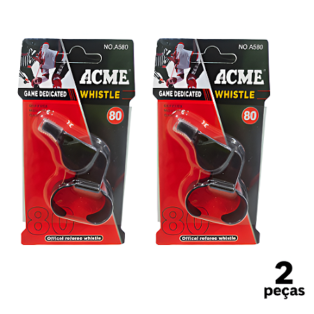 Apito 80 Dedal Preto AX Acme Whistle A580 - 746 - PACK COM 2