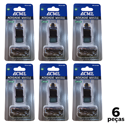 Apito com Cordão ACME AX Oficial A525 - 748 - PACK COM 6