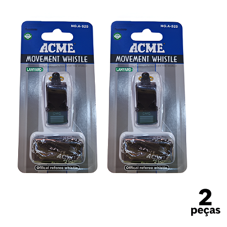 Apito com Cordão ACME AX Oficial A525 - 748 - PACK COM 2