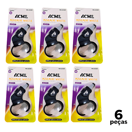 Apito Dedal Preto ACME AX Oficial A560 - 750 - PACK COM 6
