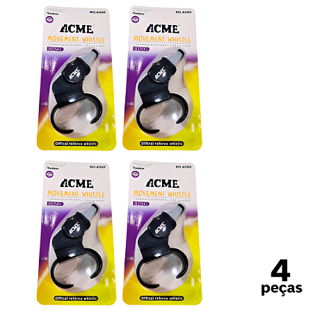 Apito Dedal Preto ACME AX Oficial A560 - 750 - PACK COM 4