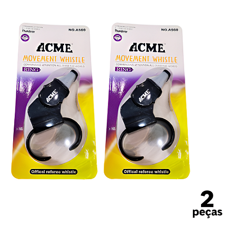 Apito Dedal Preto ACME AX Oficial A560 - 750 - PACK COM 2