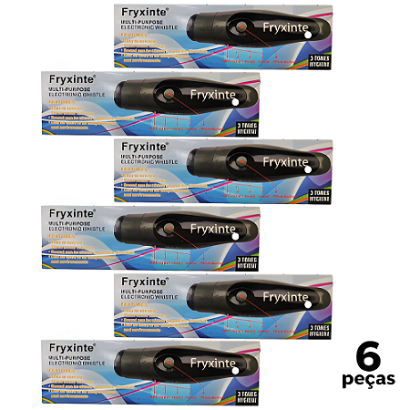 Apito Eletrônico Preto 3 Tom de Som a Bateria - 742 - PACK COM 6