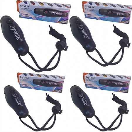 Apito Eletrônico Preto 3 Tom de Som a Bateria - 742 - PACK COM 4