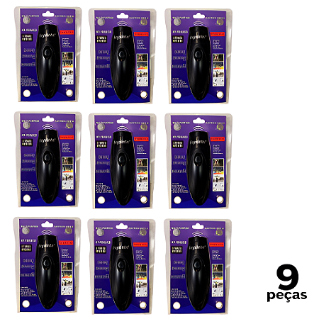 Apito Eletrônico Preto 3 Tom de Som e Cabo Carregador AX - 743 - PACK COM 9