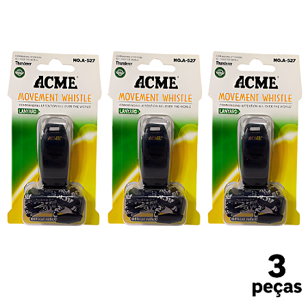 Apito Longo 3D com Cordão 115DB ACM A-527 AX - 747 - PACK COM 3