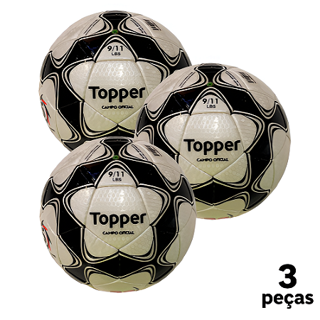 Bola Futebol CAMPO Topper Slick 22 Costurada PU AD. - PROMO - PACK COM 3