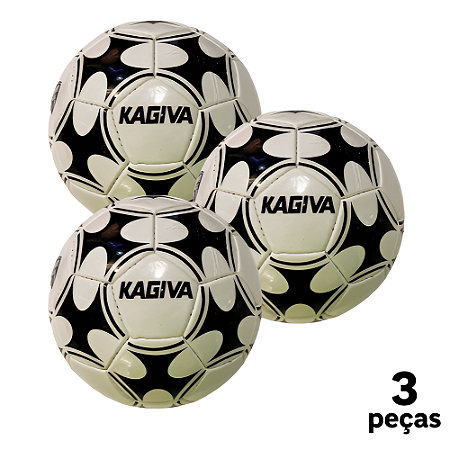 Bola Futebol CAMPO Kagiva Oficial Costurada PU AD. - PROMO - PACK COM 3