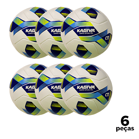 Bola Futebol CAMPO Kagiva Oficial C11 Federada Fusion PU AD. - PROMO - PACK COM 6