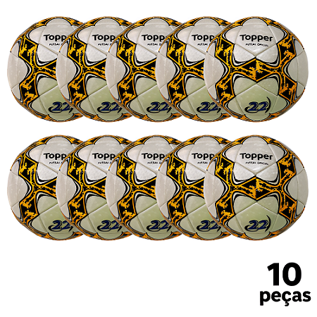 Bola Futebol SALÃO Topper Slick 22 Costurada PU AD. - PROMO - PACK COM 10