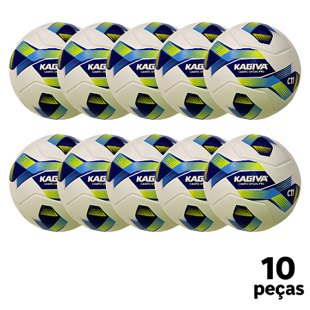 Bola Futebol CAMPO Kagiva Oficial C11 Federada Fusion PU AD. - PROMO - PACK COM 10