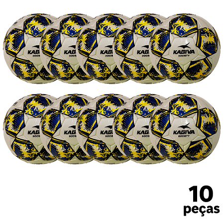 Bola Futebol SOCIETY Kagiva Oficial Costurada STAR PU AD. - PROMO - PACK COM 10