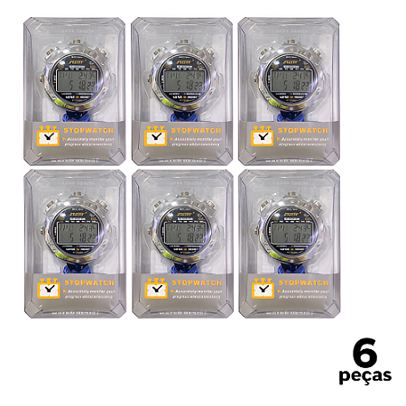 Cronômetro AX Cromado 10 Voltas Prof. FTT F109D - 756 - PACK COM 6