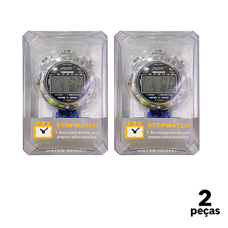 Cronômetro AX Cromado 10 Voltas Prof. FTT F109D - 756 - PACK COM 2