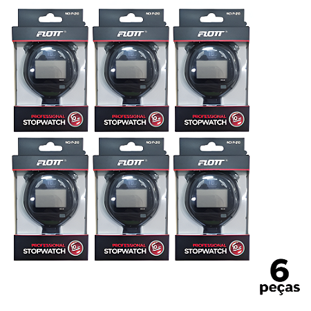 Cronômetro AX Preto 10 Voltas FTT F-210 - 755 - PACK COM 6