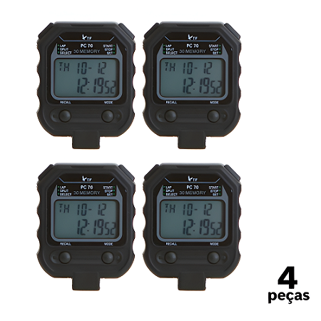 Cronômetro AX Digital Profissional com 30 Voltas - YW270 - PACK COM 4